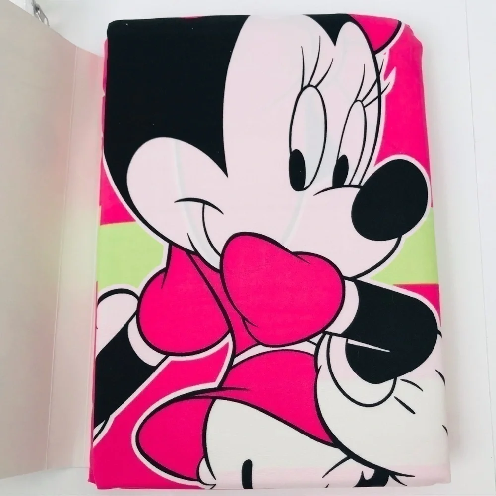 New! Disney Minnie Mouse Y2K Vintage Microfiber Pink Girls Kids Shower Curtain